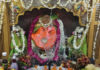 पद्मिनी एकादशी पर परकोटा गणेश मंदिर में सजी जलविहार झांकी A 'Jal Vihar' tableau was set up at the Parkota Ganesh Temple on Padmini Ekadashi.