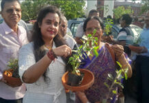 पौधारोपण और परिंडे वितरण से दिया पर्यावरण संरक्षण का संदेश Conveyed the message of environmental conservation through tree plantation and the distribution of earthen water pots for birds.