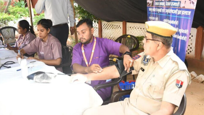 Organization of a Free Medical Camp at the Reserve Police Lines, Chandpole, Jaipur