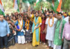 सनातन संस्कृति का संदेश लेकर अयोध्या रवाना हुई मातृशक्ति Women set off for Ayodhya, carrying the message of Sanatan culture.