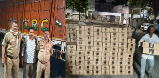 आबकारी विभाग ने पकडी ट्रक से 60 लाख की अवैध अंग्रेजी शराब Excise Department Seizes Illicit Foreign Liquor Worth ₹60 Lakh from a Truck