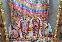 वेद मंत्रोच्चार से किया नृसिंह भगवान का पंचामृत अभिषेक-श्रृंगार