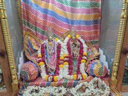 वेद मंत्रोच्चार से किया नृसिंह भगवान का पंचामृत अभिषेक-श्रृंगार