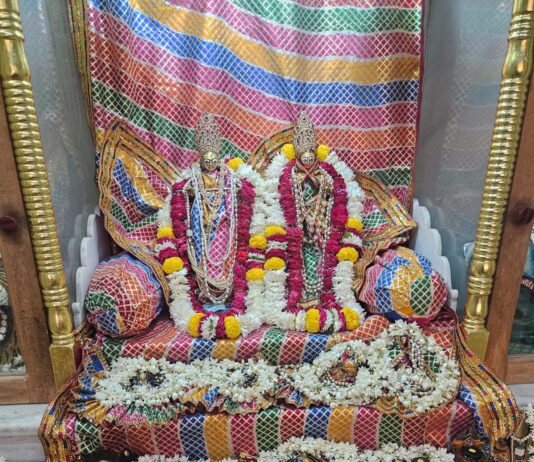 वेद मंत्रोच्चार से किया नृसिंह भगवान का पंचामृत अभिषेक-श्रृंगार
