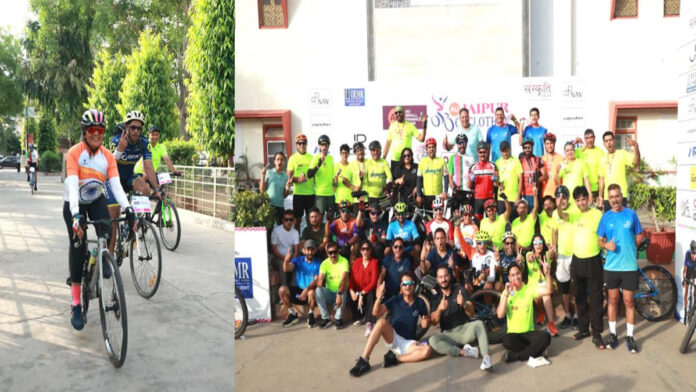 Enthusiasm surges at the AU Jaipur Cyclothon Enthusiasm surges at the AU Jaipur Cyclothon