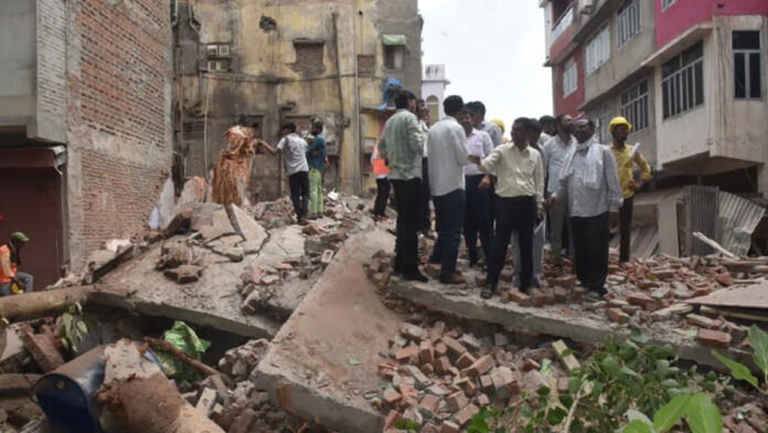 Leaning Illegal Building Razed to the Ground: Six-Story Structure Collapses with a Blast