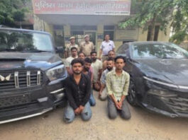 चौपहिया वाहन चुराने वाली वाहन चोर गैंग का पर्दाफाश Gang of Four-Wheeler Thieves Busted