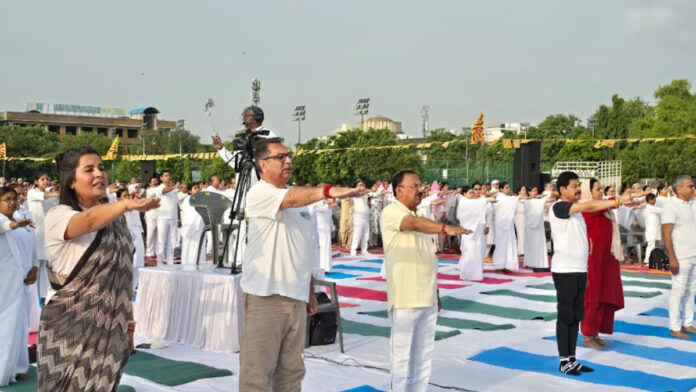 International Yoga Day: Mass yoga sessions to be held at major city locations, including SMS Stadium. International Yoga Day: Mass yoga sessions to be held at major city locations, including SMS Stadium.