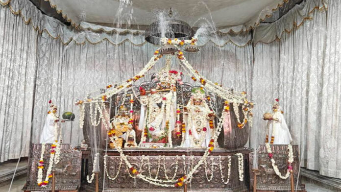 Special arrangements for devotees at Govind Dev Ji Temple on Nirjala Ekadashi. Special arrangements for devotees at Govind Dev Ji Temple on Nirjala Ekadashi.