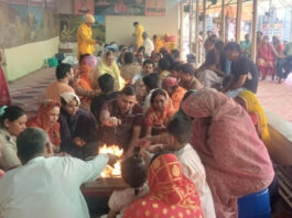 गोविंद देवजी मंदिर में गूंजे मंत्र: पितृ तृप्ति महायज्ञ में उमड़ा आस्था का सैलाब Mantras resonate in the Govind Devji Temple.