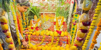 गायत्री जयंती महोत्सव: आम की अमिया से सजी माता गायत्री की झांकी