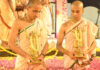 पांच सौ किलो पुष्पों से सजे दिव्य कुंड में कराया श्री कृष्ण-बलराम को जल विहार
