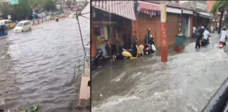 प्री-मानसून की मेहरबानी: निगम की तैयारी बेनकाब, जयपुर में 45 मिनट की बारिश से सड़कें बनीं दरिया rain