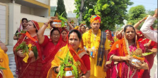 कलश यात्रा के साथ मुरलीपुरा में श्रीराम कथा का शुभारंभ Shri Ram Katha begins in Muralipura with a Kalash Yatra.