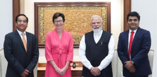 प्रधानमंत्री नरेंद्र मोदी ने सिटी की चेयर और सीईओ जेन फ्रेजर से की मुलाकात Prime Minister Narendra Modi met with Citi Chair and CEO Jane Fraser.