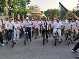 राजस्थान पुलिस के संडे ऑन साइकिल अभियान में बीस हजार से अधिक लोगों ने लिया भाग More than 20,000 people participated in the Rajasthan Police's 'Sunday on Cycle' campaign.