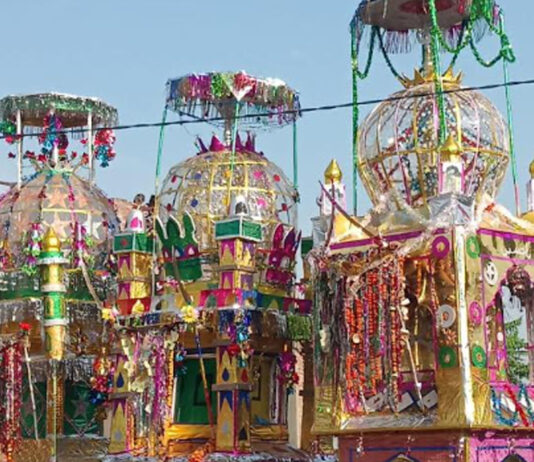 अकीदत-अमन और भाईचारे के साए में निकले 350 ताजिए, कर्बला में हुए सुपुर्द-ए-खाक