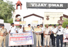 ट्रैफिक सेंस अभियान: विजय द्वार चौराहे पर जागरूकता और कार्रवाई साथ-साथ Traffic Sense Campaign