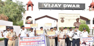 ट्रैफिक सेंस अभियान: विजय द्वार चौराहे पर जागरूकता और कार्रवाई साथ-साथ Traffic Sense Campaign