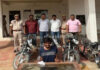 शातिर वाहन चोर व नकबजन ‘डेंगू’ गिरफ्तार Cunning vehicle thief and burglar 'Dengue' arrested.