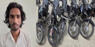 ऑन डिमांड दुपहिया वाहन चोरी करने वाला शातिर चोर गिरफ्तार Cunning thief who stole two-wheelers on demand arrested.