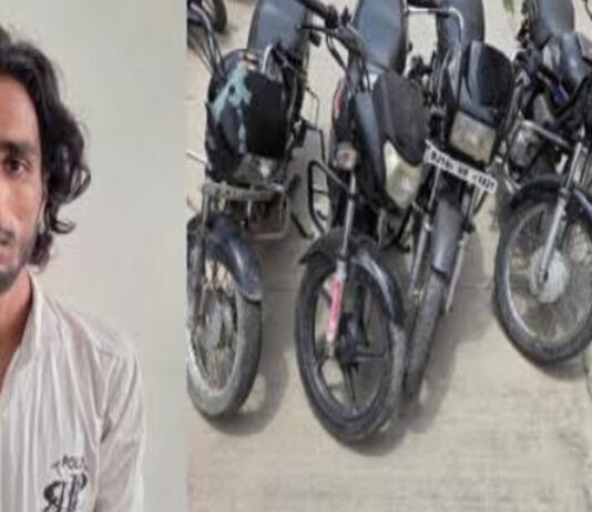 ऑन डिमांड दुपहिया वाहन चोरी करने वाला शातिर चोर गिरफ्तार Cunning thief who stole two-wheelers on demand arrested.