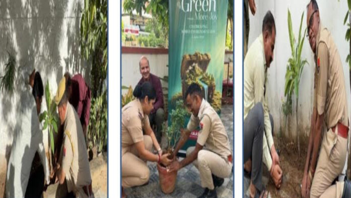 Mass Tree Plantation at Vaishali Nagar Police Station