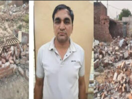 इनामी भूमाफिया विष्णु शर्मा गिरफ्तार, पक्के निर्माण तोड़कर प्लॉटों पर करता था कब्जा Wanted land mafia figure Vishnu Sharma arrested.