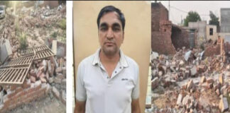 इनामी भूमाफिया विष्णु शर्मा गिरफ्तार, पक्के निर्माण तोड़कर प्लॉटों पर करता था कब्जा Wanted land mafia figure Vishnu Sharma arrested.