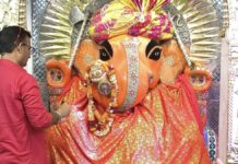 बुध-पुष्य योग पर श्री नहर के गणेशजी का दूर्वा मार्जन से पंचामृत अभिषेक