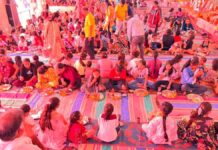 श्री अमरापुर स्थान में बही भक्ति की गंगा: 313 कन्याओं का हुआ विशाल पूजन व भोज A river of devotion flowed at Shri Amrapur Sthan.