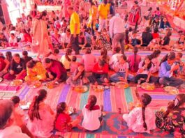 श्री अमरापुर स्थान में बही भक्ति की गंगा: 313 कन्याओं का हुआ विशाल पूजन व भोज A river of devotion flowed at Shri Amrapur Sthan.