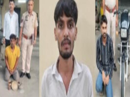 पुलिस का डबल एक्शन: हथियारबंद हिस्ट्रीशीटर समेत चार बदमाश गिरफ्तार 820 liters of illicit turpentine seized from a house in Yashi.