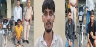 पुलिस का डबल एक्शन: हथियारबंद हिस्ट्रीशीटर समेत चार बदमाश गिरफ्तार 820 liters of illicit turpentine seized from a house in Yashi.
