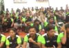 बहाली और बकाया वेतन की मांग को लेकर ट्रैफिक मार्शलों का प्रदर्शन Traffic marshals protest demanding reinstatement and payment of outstanding salaries.