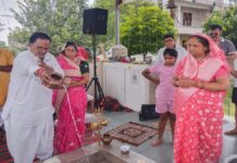 श्री तेजेश्वर महादेव मंदिर के प्रथम पाटोत्सव पर हुआ सहस्त्रघट अभिषेक, सुख-समृद्धि की कामना First Installation Anniversary of Shri Tejeshwar Mahadev Temple