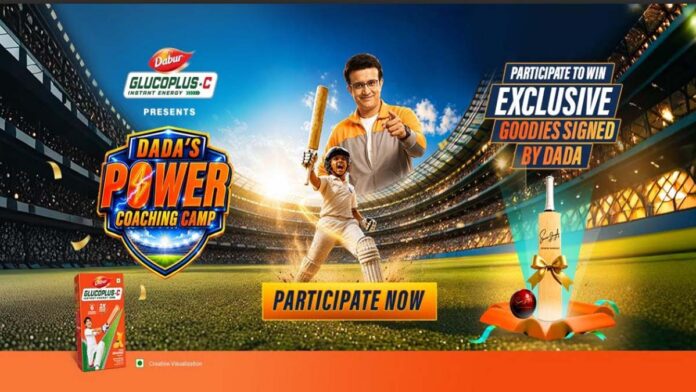 Dabur GlucoPlus-C launched the AI-powered ‘Dada’s Power Coaching Camp’ campaign with Sourav Ganguly. Dabur GlucoPlus-C launched the AI-powered ‘Dada’s Power Coaching Camp’ campaign with Sourav Ganguly.