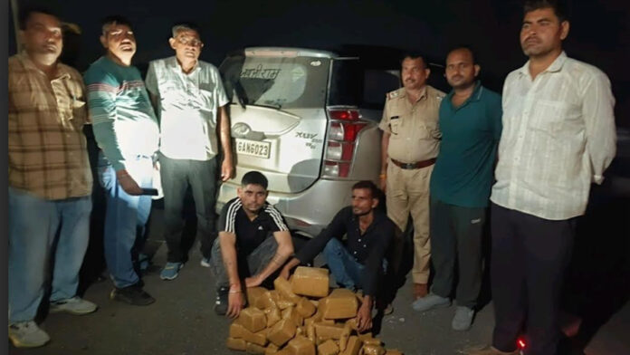 47 kg of cannabis was hidden in a secret compartment of the car.