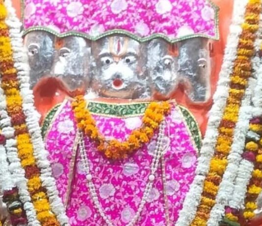 पंचमुखी हनुमान मंदिर में श्रावण मास में सहस्त्रघट आयोजन