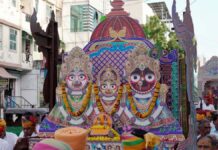 अक्षरधाम मंदिर से निकली भगवान जगन्नाथ की भव्य रथयात्रा Grand Rath Yatra of Lord Jagannath taken out from Akshardham Temple.