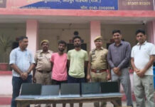 नशे की लत ने बनाया नकबजन: ऑफिस से पांच लैपटॉप चुराने वाले दो शातिर गिरफ्तार