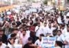 छात्रों की गूंज के साथ सड़कों पर उतरी एनएसयूआई NSUI took to the streets amidst the resounding voices of students.