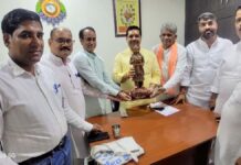 उत्थान को लेकर भाजपा प्रदेश संगठन महामंत्री अजेय कुमार से मिला प्रतिनिधिमंडल