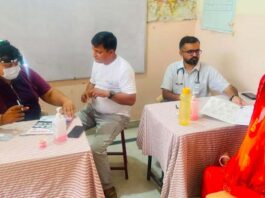 निःशुल्क चिकित्सा शिविर में 100 लाभान्वित