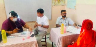 निःशुल्क चिकित्सा शिविर में 100 लाभान्वित