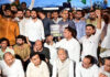 शिक्षा मंत्री के इस्तीफे की मांग पर जयपुर में कांग्रेस का विरोध प्रदर्शन Congress protests in Jaipur demanding the Education Minister's resignation.