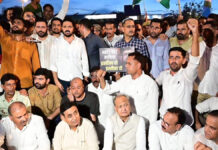 शिक्षा मंत्री के इस्तीफे की मांग पर जयपुर में कांग्रेस का विरोध प्रदर्शन Congress protests in Jaipur demanding the Education Minister's resignation.