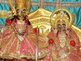 मोगरा, जूही और गुलाब की महक से महका श्री सीताराम जी मंदिर The Shri Sitaram Ji Temple is fragrant with the scent of roses.