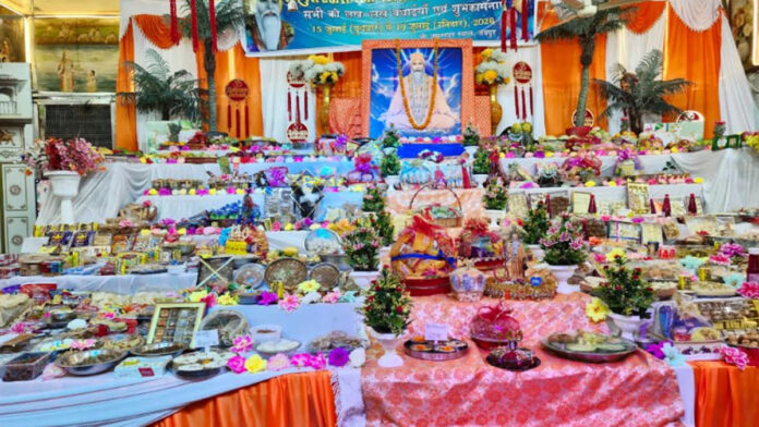 Offering of 140 dishes on the birth anniversary of Sadhguru Teunram Maharaj Offering of 140 dishes on the birth anniversary of Sadhguru Teunram Maharaj