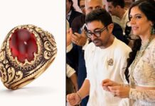 आमिर-गौरी के प्यार की शाही निशानी बनी रूबी रिंग Ruby ring becomes a royal symbol of Aamir and Gauri's love.